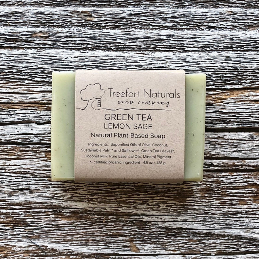 Treefort Naturals Handcrafted Green Tea Lemon Sage soap